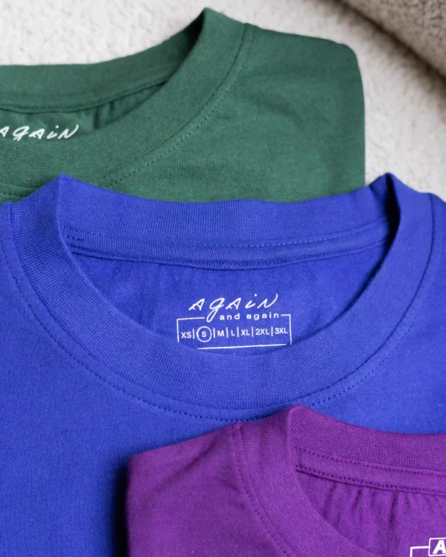 Our Purple, Cobalt & Green sustainable T-Shirts💜💙💚Bold colors, soft fabrics, and sustainable style.Perfect basics to brighten up any wardrobe. ✨